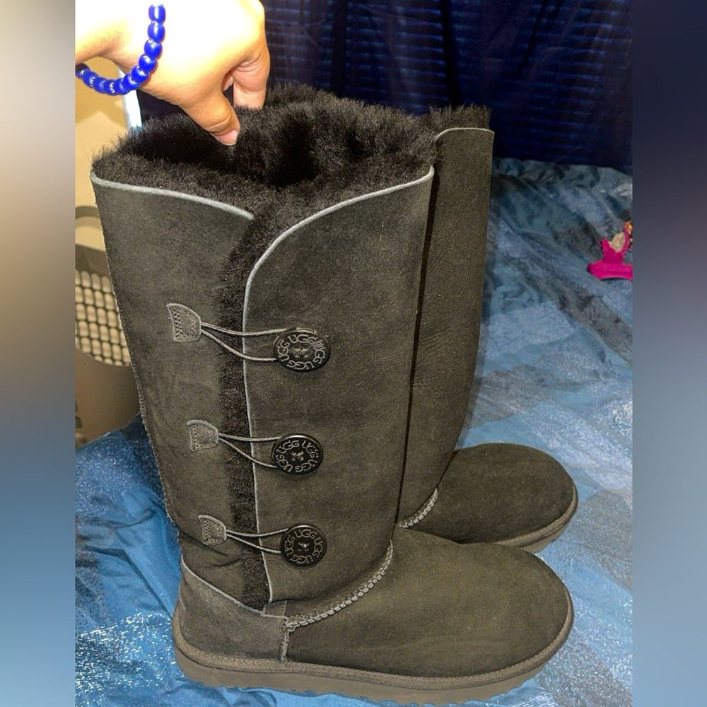 Bailey Suede Button Tall Boot
